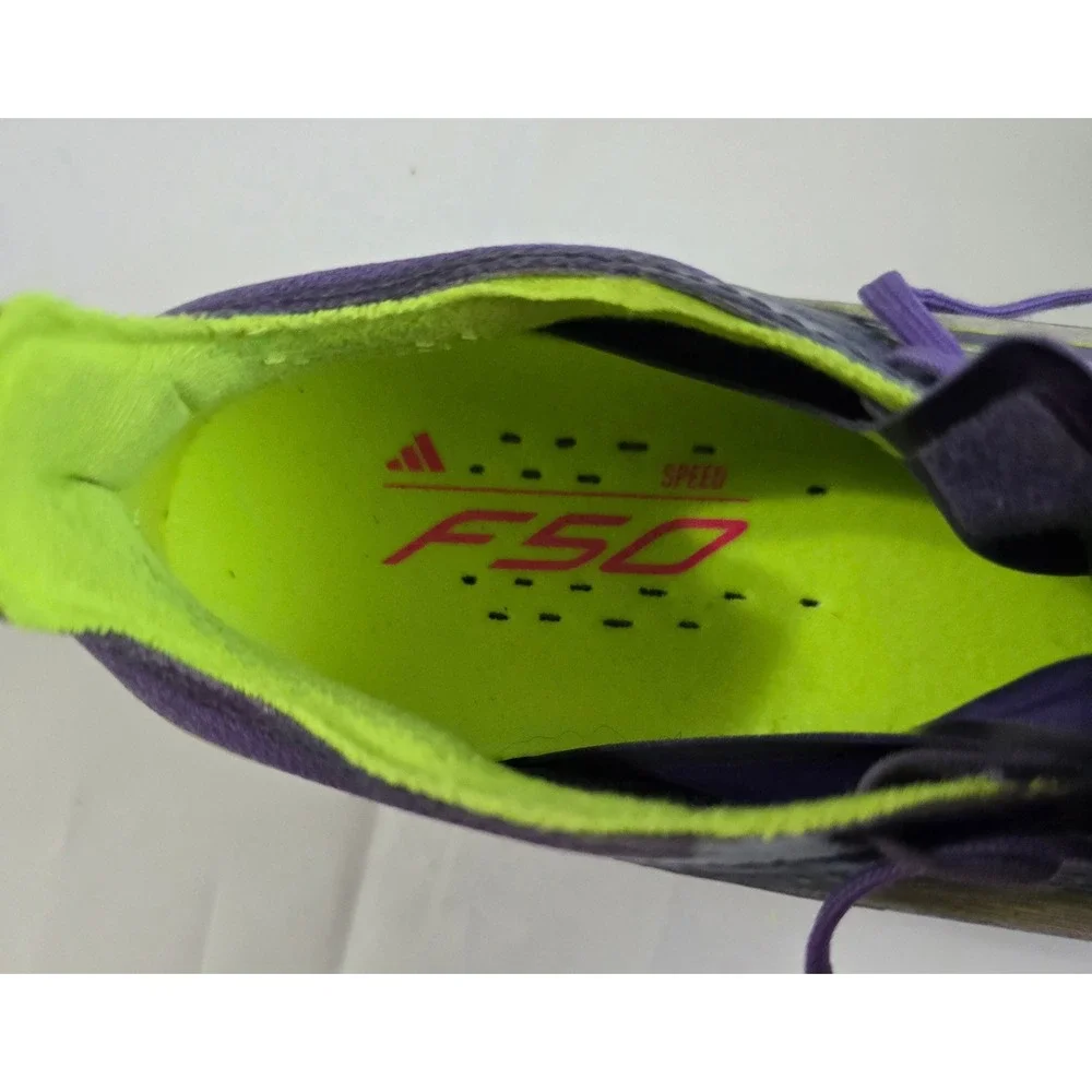 Adidas F50 Elite FG Soccer Cleats Purple Lucid Lemon JH7638 Mens 7 Womens 8